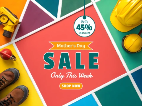 Colorful Mother's Day Sale Design Template - Up to 45% Discount