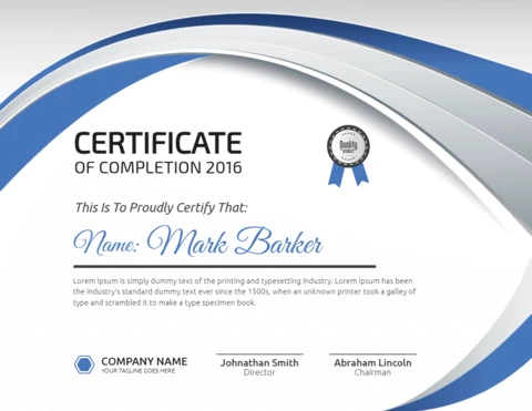 Abstract Modern Corporate Certificate Post Design Template