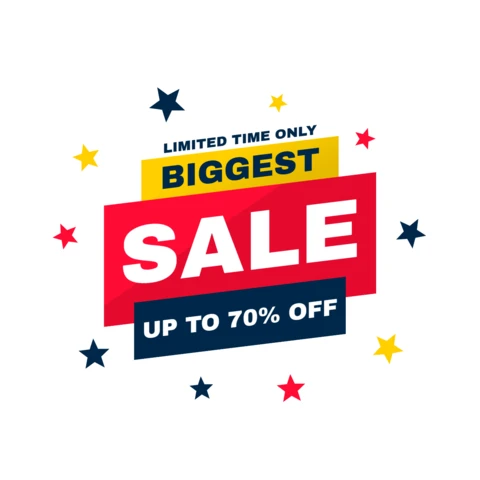 Biggest Sale Design Template - Limited Time Offer Up to 70% Off