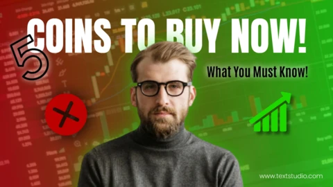 Verde y rojo crypto trading youtube thumbnail template