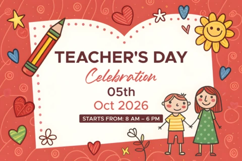 Playful Teacher's Day Celebration Template Design – Editable for October 2026