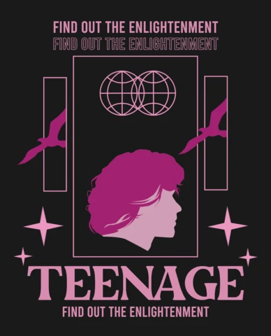 Teenage Enlightenment Grafikdesign-Vorlage für Bekleidung