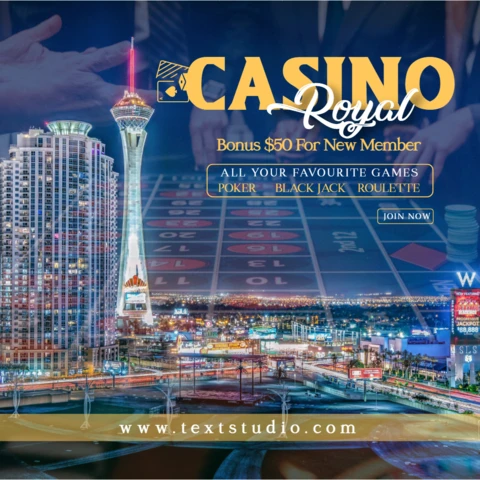 Casino Royale Membership Social Media Template Design