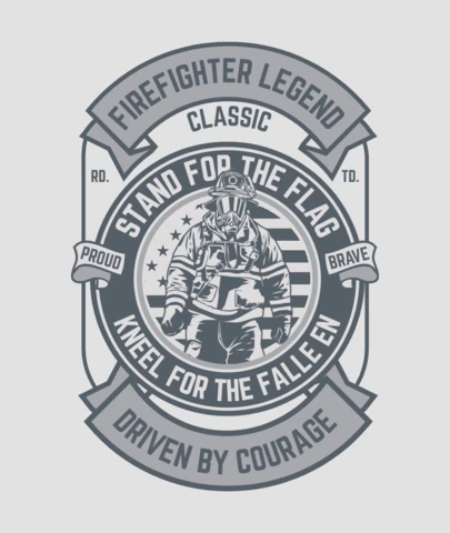 Fire Fighter Legend T-Shirt Design Template