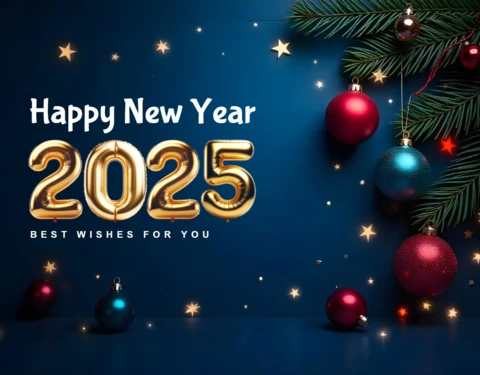Feliz año nuevo brillante tarjeta de felicitación plantilla de diseño