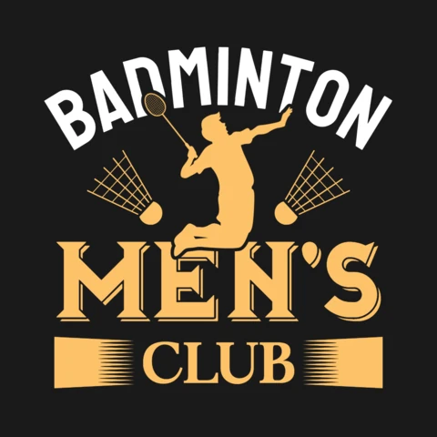 Badminton Men's Club Merch Design Template