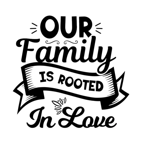 Notre famille est enracinée dans l'amour modèle de t-shirt