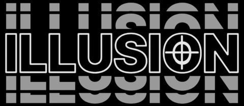Modern Illusion Typography Design Template for Apparel