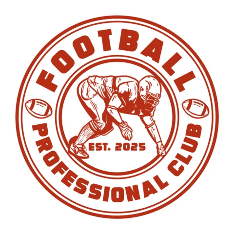 Modelo de design de logotipo vintage profissional de futebol