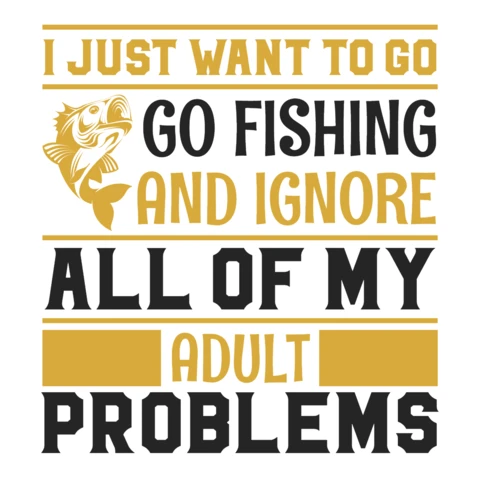 Fishing Adventure Quote Design Template for Relaxation and Humor