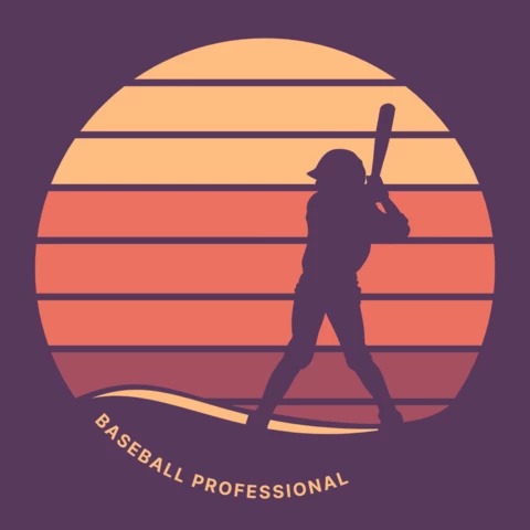 Baseball Professional T-Shirt Logo Design Template