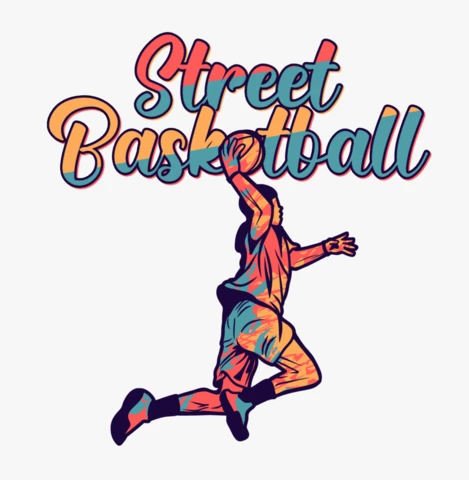 Street Basketball Player Poster Design Template