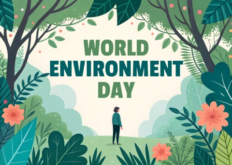 Editable World Environment Day Design Template in Vibrant Illustrative Style