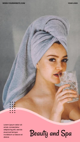 Spa CenterPink Advertising Instagram Story Design Template