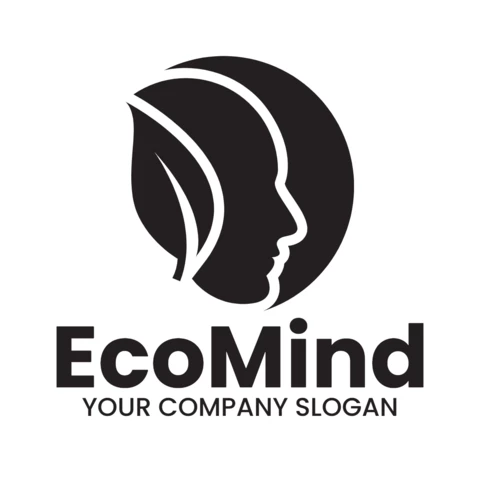 Modelo de design de logotipo da Eco mind