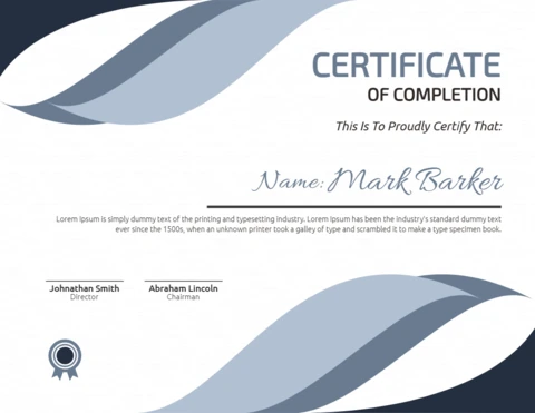 Professional Corporate Company Certificate Post Design Template