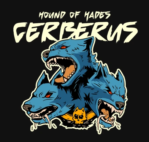 Editable Cerberus Design Template: Bold Graphic Style for Mythical Creatures