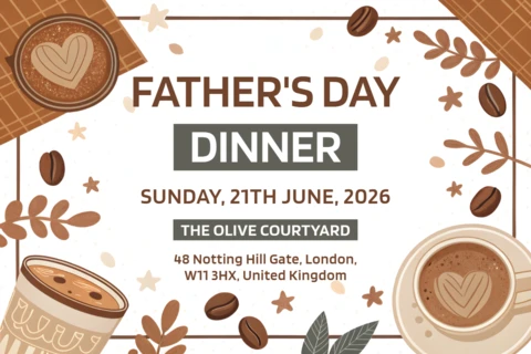 Editable Father's Day Dinner Invitation Template – Cozy Coffee Shop Design