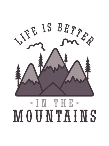 Camping life is better in the mountains diseño de plantilla de camiseta