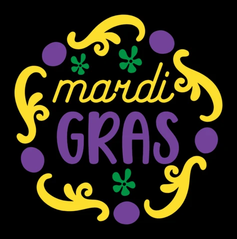 Mardi gras festliche Design-Vorlage mit skurrilen Kunst-Stil
