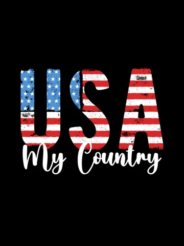 American USA My Country T-Shirt Template Design