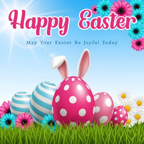 Colorful Easter Egg Design Template for Festive Greeting Cards