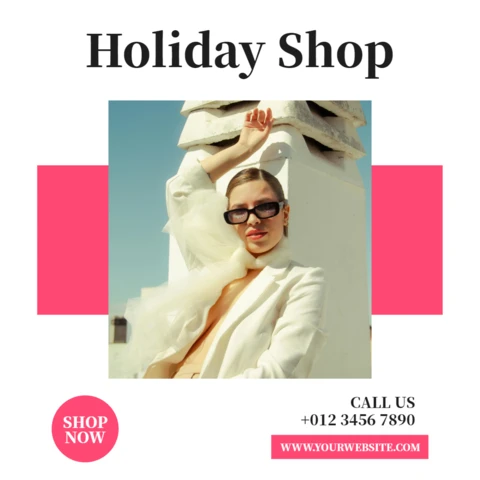 Holiday Shop Fashion Instagram Post Design Template