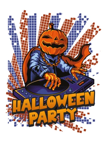 DJ Halloween Party Horror T-shirt Design