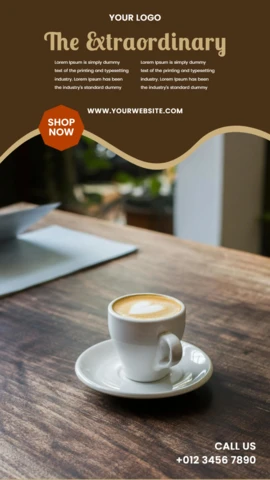 Extraordinary Coffee Social Media Post Design Template