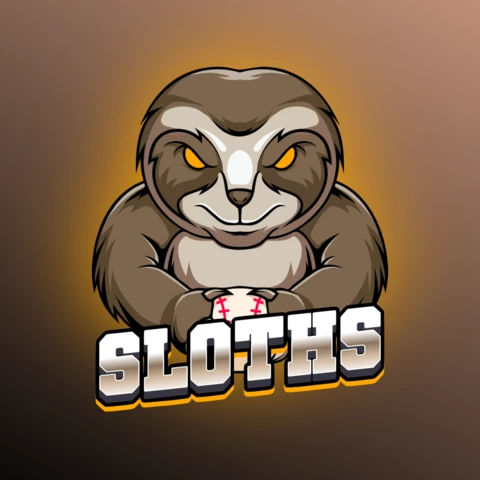 Sloths Animal Sport Mascot Team Badge