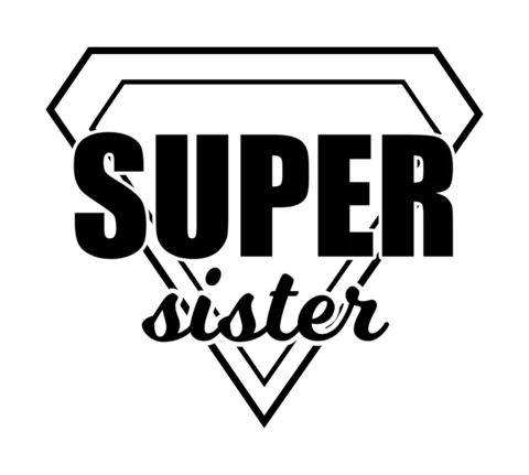 Szablon koszulki dla super siostry