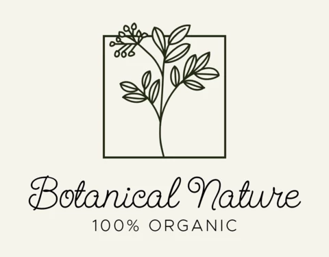 Tropical Organic Logo Design Template