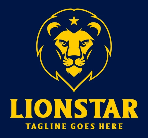Lion Star Logo Design Template