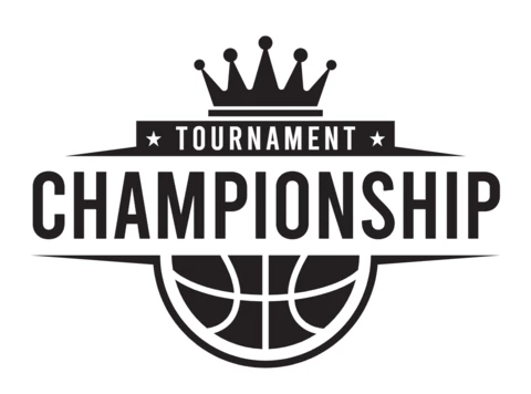 Modello di logo per il campionato di pallacanestro