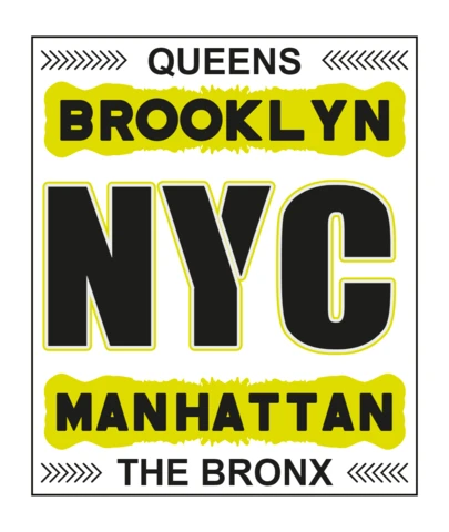Brooklyn NYC Typography T-Shirt Design Template
