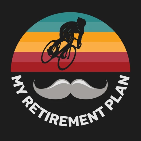 Mi plan de jubilación es la bicicleta plantilla de diseño de camiseta