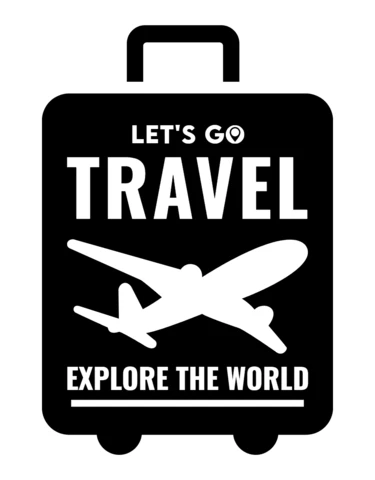 Let's go travel plantilla de diseño de logotipo