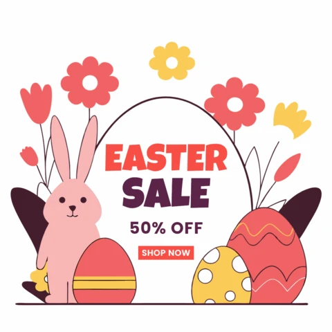 Colorful Easter Sale Template Design for Spring Promotions