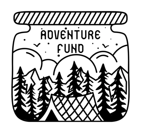 Sacred Geometry Adventure Fund Jar Silhouette Badge Template Design