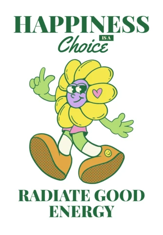 Playful Flower Character Design Template - Radiate Good Energy