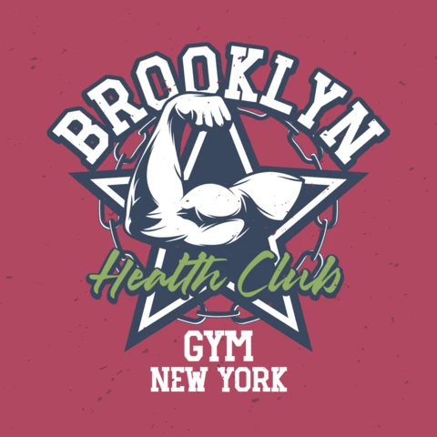 Muscle Hand Health Club T-Shirt Design Template