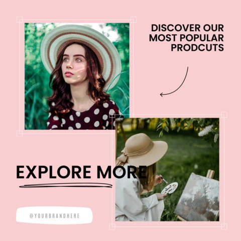 Explore nuestros productos más populares plantilla de diseño de post de instagram