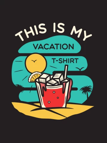 Summer This Is My Vacation T-shirt Template Design
