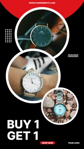 Watch Store Sale Social Media Story Design Template