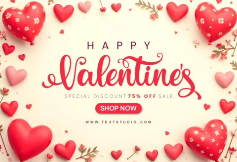 Valentinstag Verkauf Design Vorlage