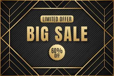 Elegant Gold Sale Template Design for Promotional Flyers