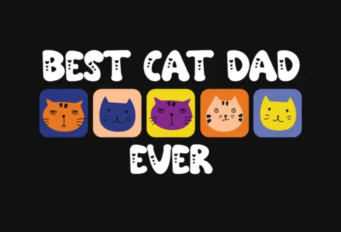 Bester katzenvater aller zeiten t-shirt vorlage