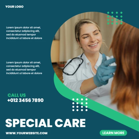 Medical Health Care Instagram Post Design Template