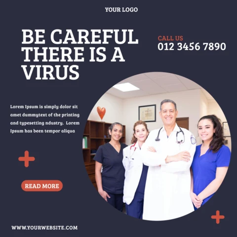Modern Healthcare Advertising Social Media Post Design Template