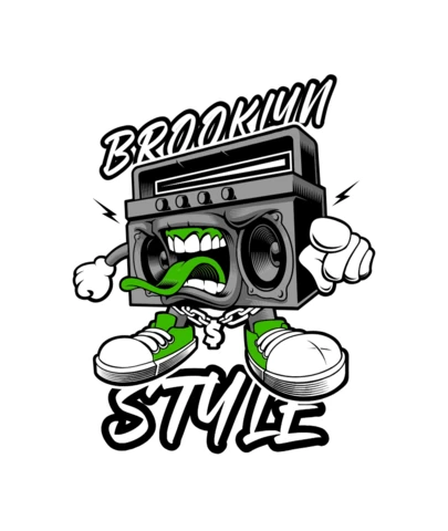 Graffiti Boombox T-Shirt Design Template